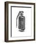 Microphone Grenade-null-Framed Art Print