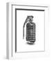 Microphone Grenade-null-Framed Art Print