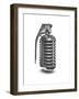 Microphone Grenade-null-Framed Art Print