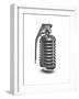 Microphone Grenade-null-Framed Art Print