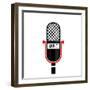 Microphone Music-Enrique Rodriguez Jr.-Framed Art Print