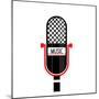 Microphone Music-Enrique Rodriguez Jr.-Mounted Art Print