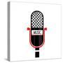 Microphone Music-Enrique Rodriguez Jr.-Stretched Canvas