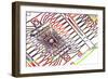 Microprocessor Chip, Artwork-PASIEKA-Framed Photographic Print