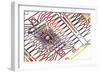 Microprocessor Chip, Artwork-PASIEKA-Framed Photographic Print