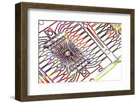 Microprocessor Chip, Artwork-PASIEKA-Framed Photographic Print
