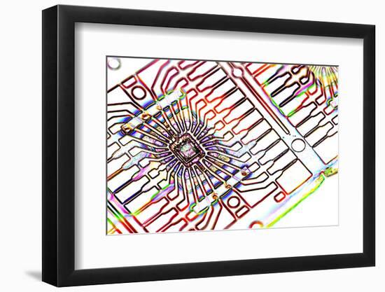 Microprocessor Chip, Artwork-PASIEKA-Framed Photographic Print