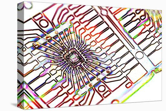 Microprocessor Chip, Artwork-PASIEKA-Stretched Canvas