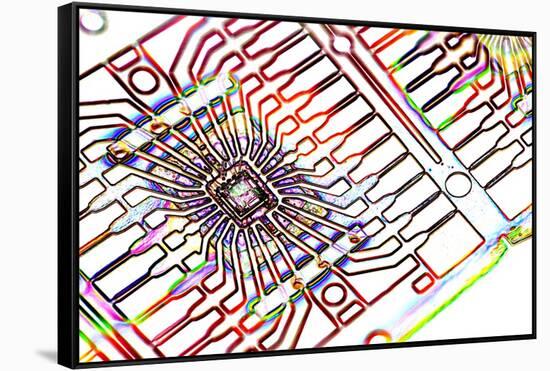 Microprocessor Chip, Artwork-PASIEKA-Framed Stretched Canvas