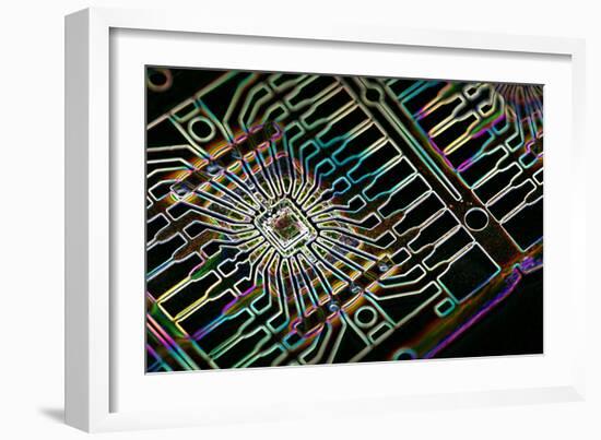 Microprocessor Chip, Artwork-PASIEKA-Framed Photographic Print