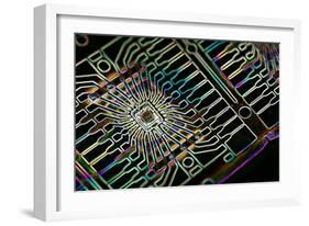 Microprocessor Chip, Artwork-PASIEKA-Framed Photographic Print