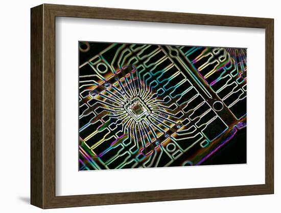 Microprocessor Chip, Artwork-PASIEKA-Framed Photographic Print