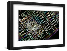 Microprocessor Chip, Artwork-PASIEKA-Framed Photographic Print