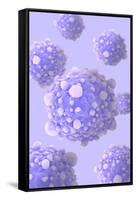Microscipic View of Pancreatic Cancer Cells-null-Framed Stretched Canvas