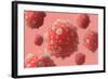 Microscipic View of Pancreatic Cancer Cells-null-Framed Art Print