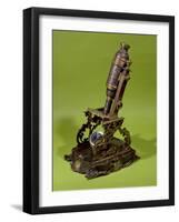 Microscope, Signed by Francois Villette Optician to the Prince of Liege, 1765-null-Framed Giclee Print