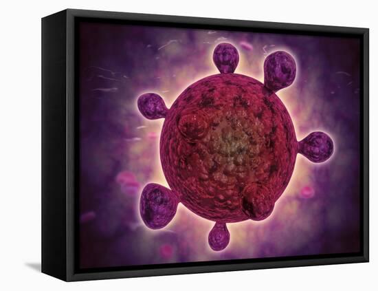 Microscopic View of a Microbe-null-Framed Stretched Canvas