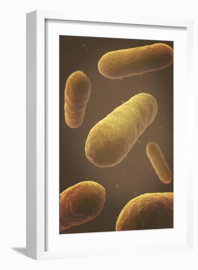 Microscopic View of Bacteria-null-Framed Art Print