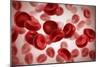Microscopic View of Blood Cells-null-Mounted Art Print