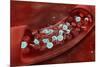 Microscopic View of Blood Clotting Inside the Artery-null-Mounted Art Print