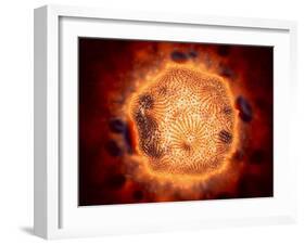 Microscopic View of Canine Parvovirus-null-Framed Art Print