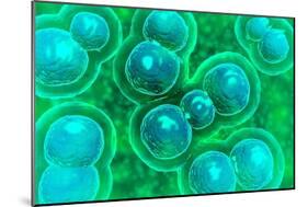 Microscopic View of Chlamydia-null-Mounted Art Print