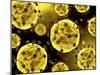 Microscopic View of Coronavirus-null-Mounted Art Print