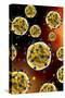 Microscopic View of Coronavirus-null-Stretched Canvas