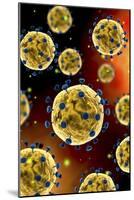 Microscopic View of Coronavirus-null-Mounted Art Print