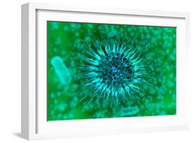 Microscopic View of Dendrimers-null-Framed Art Print