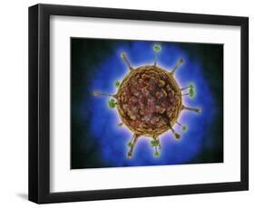 Microscopic View of Henipavirus-null-Framed Art Print