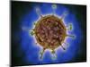 Microscopic View of Henipavirus-null-Mounted Art Print