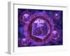 Microscopic View of Herpes Virus-null-Framed Art Print