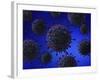 Microscopic View of Herpes Virus-null-Framed Art Print