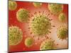 Microscopic View of Herpes Virus-null-Mounted Art Print