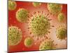 Microscopic View of Herpes Virus-null-Mounted Art Print