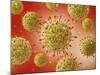 Microscopic View of Herpes Virus-null-Mounted Art Print