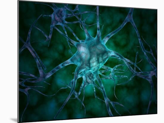 Microscopic View of Multiple Nerve Cells, Known As Neurons-Stocktrek Images-Mounted Photographic Print