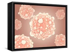 Microscopic View of Pancreatic Cancer Cell-null-Framed Stretched Canvas