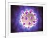 Microscopic View of Rotavirus-null-Framed Art Print