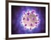 Microscopic View of Rotavirus-null-Framed Art Print