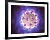 Microscopic View of Rotavirus-null-Framed Art Print