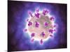 Microscopic View of Rotavirus-null-Mounted Art Print