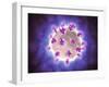 Microscopic View of Rotavirus-null-Framed Art Print