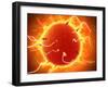 Microscopic View of Sperm Traveling Towards Embryo-Stocktrek Images-Framed Premium Photographic Print