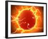 Microscopic View of Sperm Traveling Towards Embryo-Stocktrek Images-Framed Photographic Print