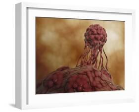 Microscopic View of Stem Cell Development-null-Framed Art Print