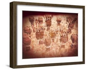 Microscopic View of Taste Buds on Tongue-null-Framed Art Print