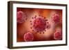 Microscopic View of Virus-null-Framed Art Print