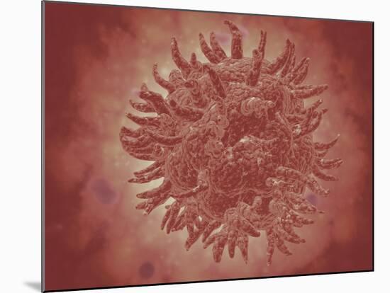 Microscopic View of Yellow Fever Virus-null-Mounted Art Print